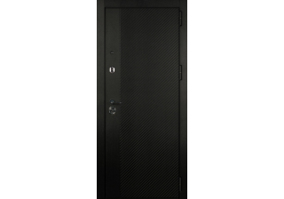 Дверь металлическая Нуар Кварц черный/Белый матовый 850х2030 правая